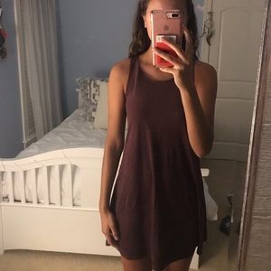 Maroon Suede Dress